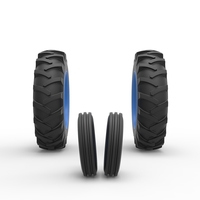 Wheel Set of Vintage Small block Pulling tractor V3 Scale 1:25 - Thumbnail 3