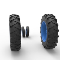 Wheel Set of Vintage Small block Pulling tractor V3 Scale 1:25 - Thumbnail 6