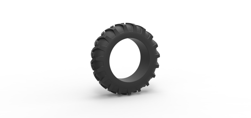Tire of Vintage Pulling tractor Version 3 Scale 1o 25