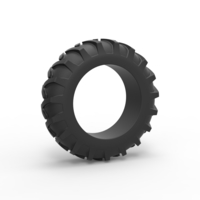 Tire of Vintage Pulling tractor Version 3 Scale 1o 25 - Thumbnail 1