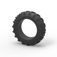 Tire of Vintage Pulling tractor Version 3 Scale 1o 25 - Thumbnail 7