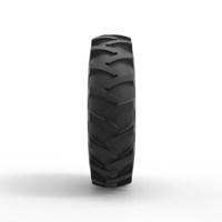 Rear wheel of Vintage Pulling tractor Version 2 Scale 1:25 - Thumbnail 4