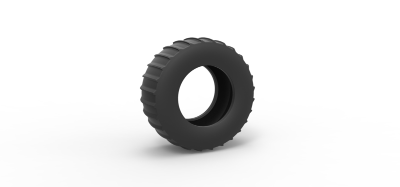 Tire of Vintage Pulling tractor Version 4 Scale 1:25