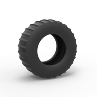 Tire of Vintage Pulling tractor Version 4 Scale 1:25 - Thumbnail 1