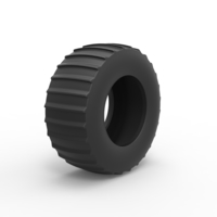 Tire of Vintage Pulling tractor Version 4 Scale 1:25 - Thumbnail 2