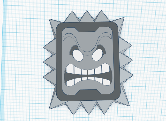 Thwomp Magnet (New Super Mario Bros U) 3D Print 58109