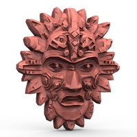 Aztec Mask Low Poly - Thumbnail 4