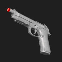 Beretta M9A4 Real Size Scan 1:1 Scale 3D Mold - Thumbnail 4