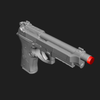 Beretta M9A4 Real Size Scan 1:1 Scale 3D Mold - Thumbnail 5