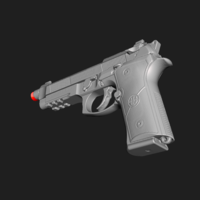 Beretta M9A4 Real Size Scan 1:1 Scale 3D Mold - Thumbnail 8
