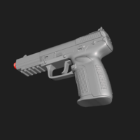 FN Herstal 5.7 Five Seven Real Size Scan 1:1 Scale 3D Mold - Thumbnail 3