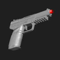 FN Herstal 5.7 Five Seven Real Size Scan 1:1 Scale 3D Mold - Thumbnail 4