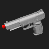 FN Herstal 5.7 Five Seven Real Size Scan 1:1 Scale 3D Mold - Thumbnail 5