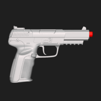 FN Herstal 5.7 Five Seven Real Size Scan 1:1 Scale 3D Mold - Thumbnail 7