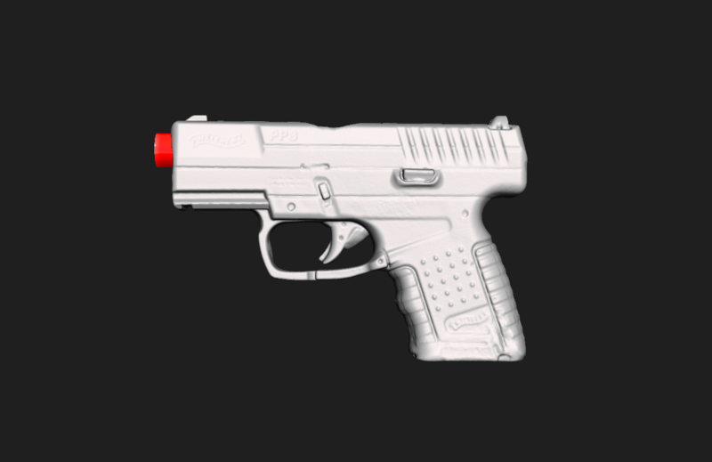 Walther PPS Real Size Scan 1:1 Scale 3D Mold