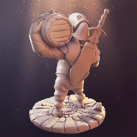 CHEERFUL STYLIZED BEER KNIGHT - Thumbnail 1