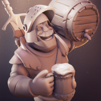 CHEERFUL STYLIZED BEER KNIGHT - Thumbnail 3