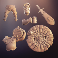 CHEERFUL STYLIZED BEER KNIGHT - Thumbnail 4