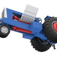 Vintage Pulling tractor Scale 1:25 - Thumbnail 3