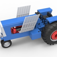 Vintage Pulling tractor Scale 1:25 - Thumbnail 4