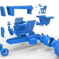 Vintage Pulling tractor Scale 1:25 - Thumbnail 21