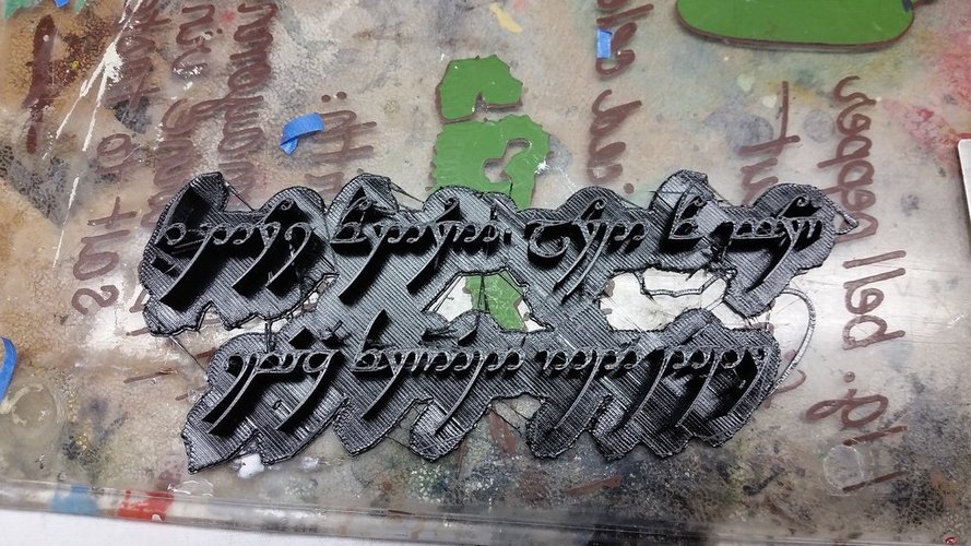 Tengwar Elvish "Speak, Friend, and Enter" 3D Print 58137