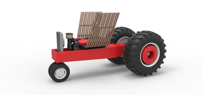 Vintage Pulling tractor Base Scale 1:25