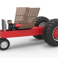 Vintage Pulling tractor Base Scale 1:25 - Thumbnail 1