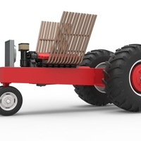 Vintage Pulling tractor Base Scale 1:25 - Thumbnail 2