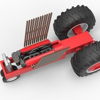 Vintage Pulling tractor Base Scale 1:25 - Thumbnail 4