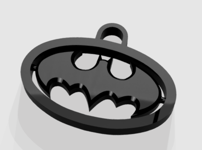 Rotary Batman Keychain 3D Print 58139