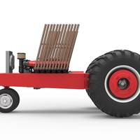 Vintage Pulling tractor Base Scale 1:25 - Thumbnail 8