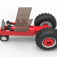 Vintage Pulling tractor Base Scale 1:25 - Thumbnail 9