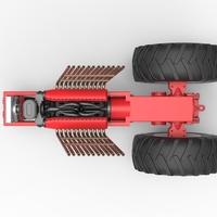 Vintage Pulling tractor Base Scale 1:25 - Thumbnail 10