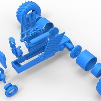 Vintage Pulling tractor Base Scale 1:25 - Thumbnail 16