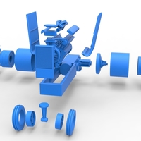 Vintage Pulling tractor Base Scale 1:25 - Thumbnail 18