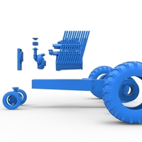 Vintage Pulling tractor Base Scale 1:25 - Thumbnail 19