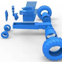 Vintage Pulling tractor Base Scale 1:25 - Thumbnail 20