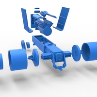 Vintage Pulling tractor Base Scale 1:25 - Thumbnail 22