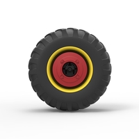 Rear wheel of Vintage Pulling tractor Version 3 Scale 1:25 - Thumbnail 5