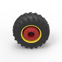 Rear wheel of Vintage Pulling tractor Version 3 Scale 1:25 - Thumbnail 6