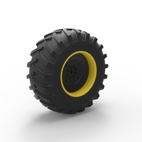 Rear wheel of Vintage Pulling tractor Version 3 Scale 1:25 - Thumbnail 9