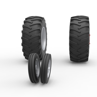 Wheel Set of Vintage Pulling tractor Scale 1:25 - Thumbnail 3