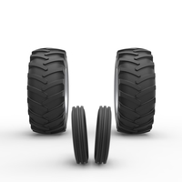 Wheel Set of Vintage Pulling tractor Scale 1:25 - Thumbnail 4