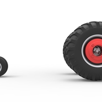 Wheel Set of Vintage Pulling tractor Scale 1:25 - Thumbnail 5