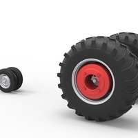 Wheel Set of Vintage Pulling tractor Scale 1:25 - Thumbnail 6