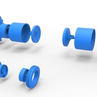 Wheel Set of Vintage Pulling tractor Scale 1:25 - Thumbnail 9