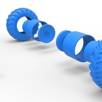 Wheel Set of Vintage Pulling tractor Scale 1:25 - Thumbnail 10