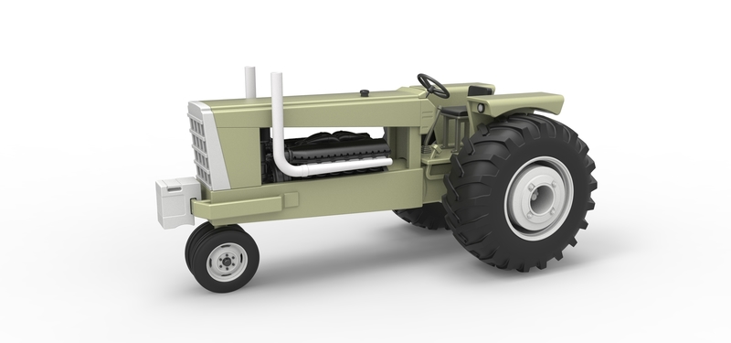 Vintage Pulling tractor Version 2 Scale 1:25