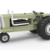 Vintage Pulling tractor Version 2 Scale 1:25 - Thumbnail 1